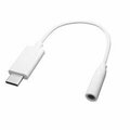 Swe-Tech 3C USB C to 3.5mm Adapter Cable for connecting headsets, 5 inch, White FWT30U2-35000